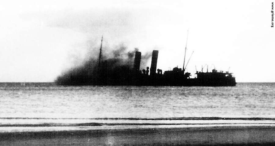 Explosion sur le Bruges