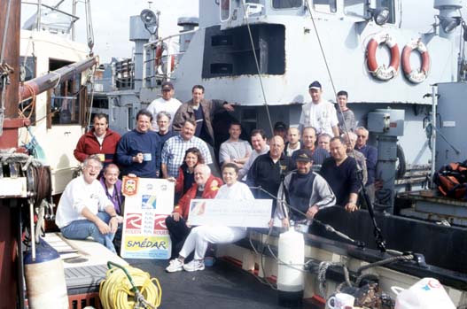 Equipe franco-anglaise au grand complet...