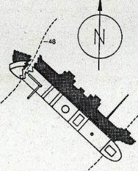 Orientation de l'épave