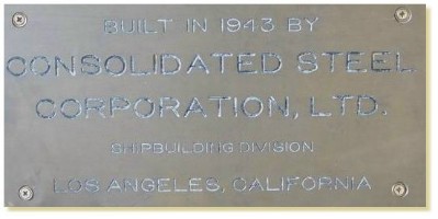 Plaque de construction du navire