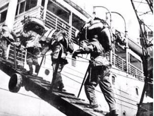 Embarquement des légionnaires