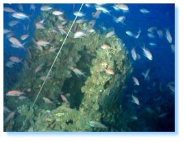 vue sur l'écoutille du GUARANI