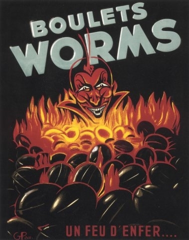 Publicité charbon Worms 1920