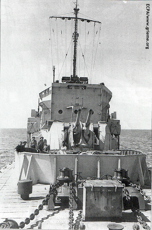 Affût de 102 avant de La Combattante