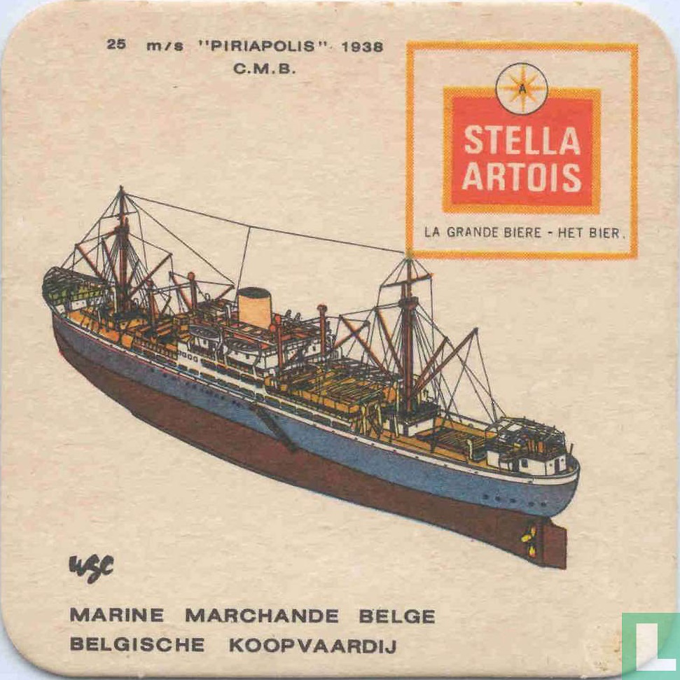 Sous-boc publicitaire représentant les navires de la CMB