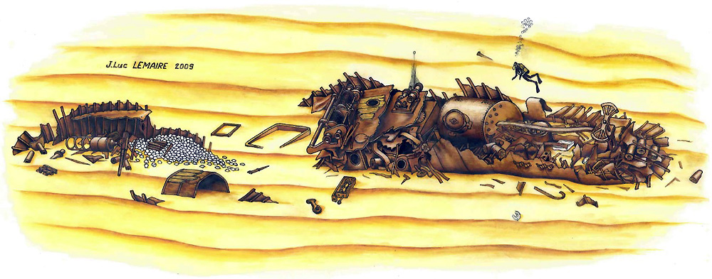 Dessin de l'UJ1404 par Jean-Luc LEMAIRE