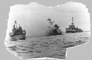 Le navire en difficulté