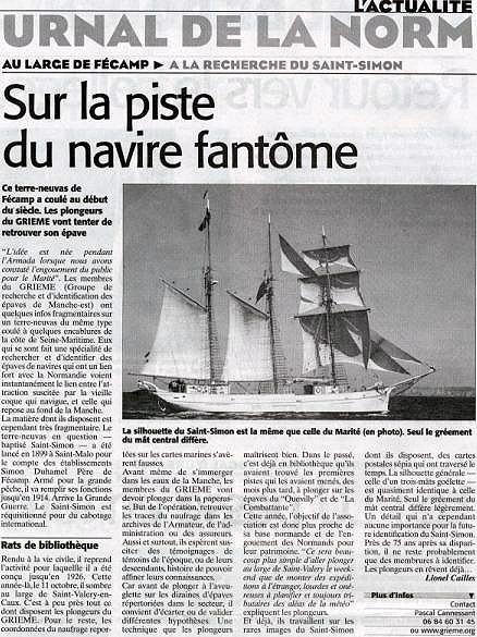 Liberté Dimanche retrace la quête du St Simon