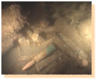 Munitions vues sur le Niobé